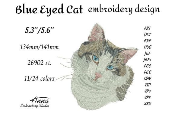 Blue Eyed Cat Embroidery Design Review