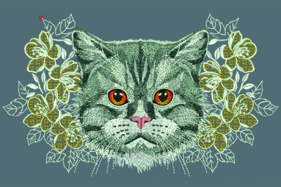 Cat and Flowers: A Festive Embroidery Review