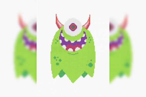 Monster Cross Stitch for Boutique Apparel