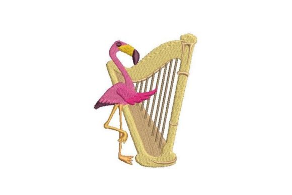Review: Flamingo with a Harp Embroidery Design